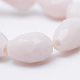 Opaque Solid Color Glass Faceted Drop Beads Strands GLAA-Q052-B06-4