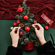 PH パンダホール ミニリンゴ 20 個  1.7 x 1.4 インチ人工リンゴ赤フェイクリンゴシミュレーションフルーツ装飾クリスマス装飾リンゴモデル家庭用キッチンテーブル写真撮影パーティー写真小道具 DIY-PH0009-60-3