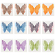 Nbeads 12Pcs Hollow Out Butterfly Paper Cards AJEW-NB0002-78-1