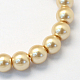 Baking Painted Pearlized Glass Pearl Round Bead Strands X-HY-Q003-4mm-42-2
