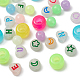 4 style de perles acryliques et plastiques lumineuses LACR-YW0001-03-4