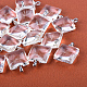 Pendentif carrés en verre d'alliage X-GLAA-Q048-20mm-02P-1