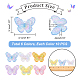 NBEADS 60 Pcs 6 Colors Acrylic Butterfly Charms PACR-NB0001-06-2