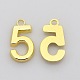 Rack Plated Zinc Alloy Number Charms PALLOY-A062-5G-NR-1