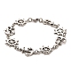 304 bracelet en acier inoxydable avec chaîne à maillons d'ancre et de barre en forme de tête de mort BJEW-E094-15AS-1