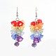 Flower Acrylic Cluster Earrings EJEW-JE01685-1