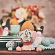 Globleland Eater Bunny Tampons transparents en forme d'œuf de Pâques en silicone pour vœux de Pâques en caoutchouc transparent pour la fabrication de cartes DIY-WH0167-57-0127-3