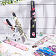 Nbeads 10 pz 10 colori panno di seta pieghevole sacchetto di immagazzinaggio ventaglio cinese stampa floreale ABAG-NB0001-98-5