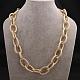 Metal Aluminum Curb Chain Statement Necklaces For Women NJEW-BB09339-1