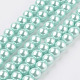 Hebras redondas de perlas de vidrio teñido ecológico HY-A002-10mm-RB034N-1