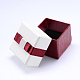 Cajas rectangulares de anillo de cartón con terciopelo negro en el interior y lazo CBOX-N006-02-2