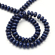 Brins de perles rondelles turquoise synthétiques teints TURQ-Q100-13B-02-2
