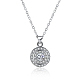 925 стерлингового серебра кубического циркония кулон ожерелье NJEW-BB18867-1