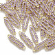 Light Gold Plated Alloy Rhinestone Links connectors PALLOY-S132-068-2