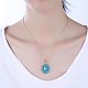 Turquoise Pendant Necklaces NJEW-BB21175-G-2
