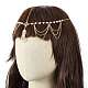 Богемные женщины tassel head chain X-OHAR-WH0005-01G-5