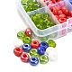 160pcs 8 styles de perles rondes en verre de couleurs opaques et transparentes SEED-YW0002-05-2