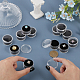 Chgcraft 20 pz mini scatola rotonda in pietra nera perline sfuse per unghie in plastica decorare contenitori con tappetino in spugna per riporre gioielli MRMJ-CA0001-41B-3