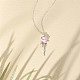 Collane con pendente in argento sterling placcato rodio rosa Shegrace JN994A-3