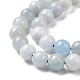 Chapelets de perles en aigue-marine naturelle G-F641-02-6mm-01A-8