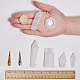 Sunnyclue pendolo cristallo punto resina stampi in silicone gioielli in resina stampi per pendolo colata con tappi di perline in metallo DIY-SC0009-11-3
