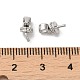 Rhodium Plated 925 Sterling Silver Cup Peg Bails FIND-Z008-15P-3