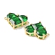 Brass Pave Cubic Zirconia Connector Charms KK-L208-04G-02-3