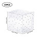 Tupfenmuster transparentes PVC-Quadrat begünstigen Box Süßigkeiten behandeln Geschenkbox CON-BC0006-22-2