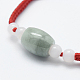 Natürliche myanmarische Jade / Burmese Jade geflochtene Perlenarmbänder BJEW-F307-02-4