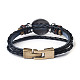Braided Leather Cord Retro Multi-strand Bracelets BJEW-L616-20C-3