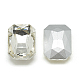 Cabujones de cristal con rhinestone RGLA-T079-8x10mm-01-2