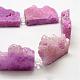 Electroplated Natural Druzy Crystal Beads Strands G-N0257-04-3