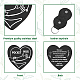CREATCABIN Pocket Hug Token Heart Shape Hands Flowers Double Sided Pocket Hug Coin Long Distance Relationship Keepsake Black with Leather Keychain for Women Friends Valentine's Day Christmas 1 x 1inch AJEW-CN0001-68B-3