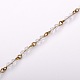 Rondes à la main perles de verre chaînes de colliers bracelets faisant AJEW-JB00069-01-1