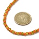 Halskette aus Glasperlen mit 304 Edelstahlverschluss NJEW-JN04428-4