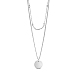 SHEGRACE Rhodium Plated 925 Sterling Silver Tiered Necklaces JN831A-1
