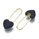 (Jewelry Parties Factory Sale)Brass Safety Pins Earrings KK-R137-008B-NF-3