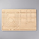 長方形の木製ブレスレットデザインボード  ビーズブレスレットネックレスジュエリー作成用  バリーウッド  44x27.3x1cm TOOL-YWC0003-06-1