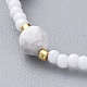 Verstellbare geflochtene Perlenarmbänder BJEW-JB04902-4
