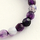 Faceted Round Dyed Natural Agate Beads Strands G-R258-3mm-03-1