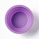 ポータブル 折りたたみ式 水彩絵の具ブラシ 洗浄水カップ  折り畳み式ペイントペンクリーニングバケツ  顔料混合カップ  紫色のメディア  9.9x4.4cm  内径：8.65のCM DIY-P072-01A-2