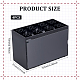 長方形の積み重ね可能なプラスチック製ミニフィギュアディスプレイケース  模型用防塵おもちゃ箱  ビルディングブロック  人形ディスプレイホルダー  ブラック  5.1x10.3x7cm ODIS-WH0043-60A-2