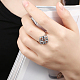Losanges mode 925 en argent sterling anneaux zircone cubique doigt RJEW-BB16671-6-7