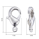Silver Color Plated Brass Lobster Claw Clasps X-KK-902-S-3
