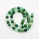 Natural Green Onyx Agate Dyed Round Bead Strands G-P070-19-4mm-2
