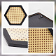 Hexagon Rattan Jewelry Plates AJEW-WH0258-735-3
