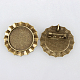 Broche de aleación Vintage cabochon bisel ajustes X-PALLOY-N0085-43AB-NF-2