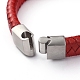 Bracelets unisexes armure de cordon en cuir BJEW-JB04893-4