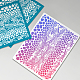 OLYCRAFT 4x5Inch Clay Stencils Snakeskin Pattern Non-Adhesive Stencil Silk Screen Printing Stencils Animal Pattern Reusable Mesh Transfer for Polymer Clay Earrings Jewelry Making DIY-WH0341-055-6