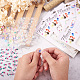 Fashewelry 10 hojas 10 patrones 5d nail art stickers calcomanías anaglifo MRMJ-FW0001-03-5